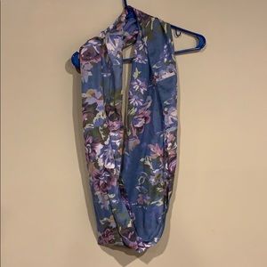 Purple Floral Infinity Scarf